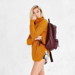 Mustard Yellow, Knit Turtleneck Sweater